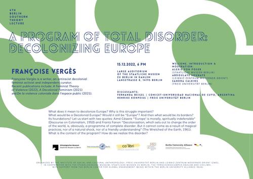 4th Berlin Southern Theory Lecture