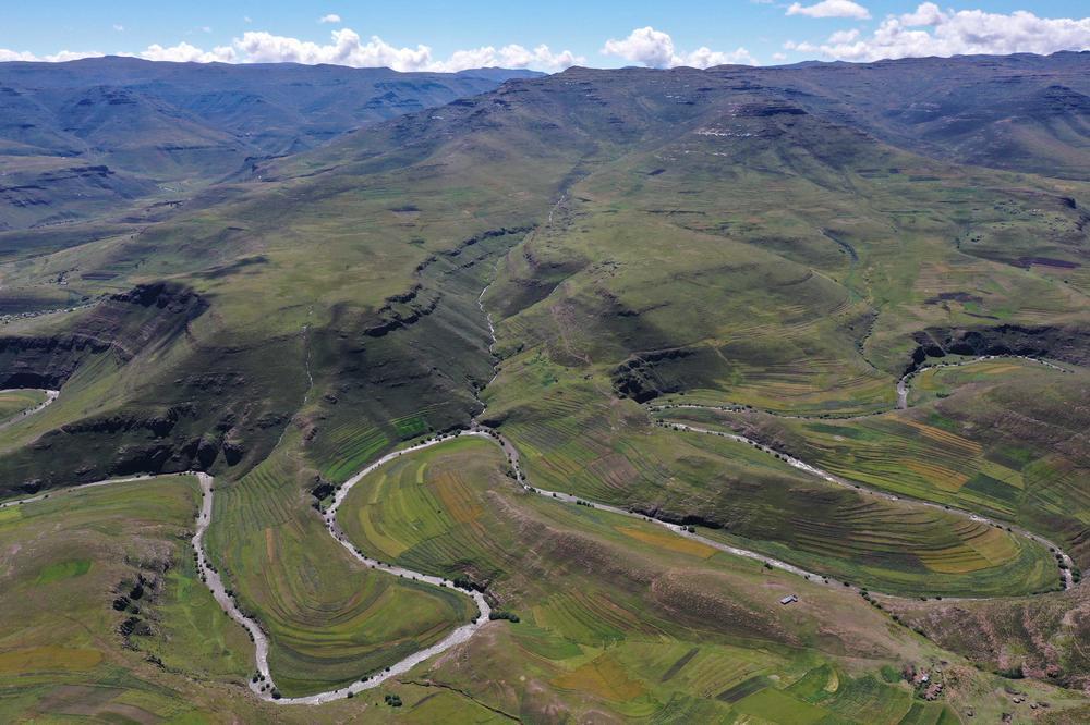 The Mokhotlong River in the highlands of Lesotho. It is a lifeline for many millions of people, but is now under threat from climate change and erosion.