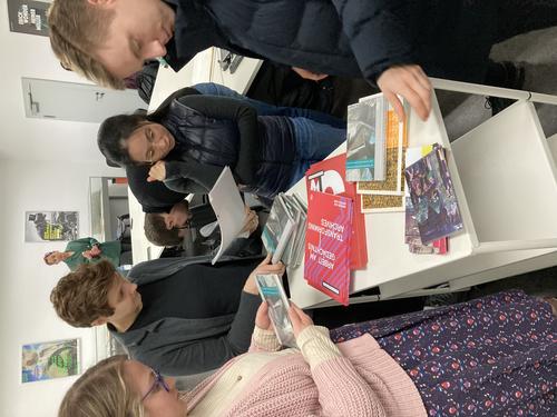 Berlin Program Fellows at the archives of the Akademie der Künste