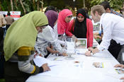 Many students and researchers came to get information on studying and researching at FU Berlin