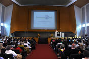 B.	The Freedom Award was presented in the Max Kade Auditorium of the Henry Ford Building.