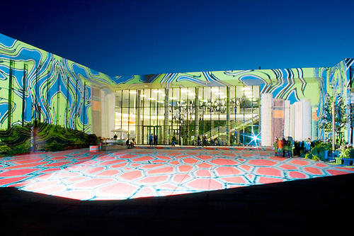 The Henry Ford Building was illuminated during the Long Night of Science in 2009.