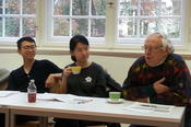 October 2016: a PhD colloquium of the Center for German Studies (ZDS) Peking in the International House: WU Rui (Martin-Luther-Universität Halle-Wittenberg), HUANG Kejie (HU Berlin), and Dr. Hartmut Eggert, professor emeritus (Freie Universität).