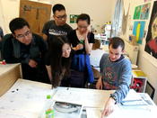 ZDS students during a visit to the Kunsthaus KAT18 in Cologne in June 2016.