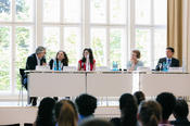 The panel discussion focused on future challenges  in the internationalization of universities and funding institutions