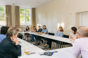 Herbert Grieshop provided information about the funding opportunities of the Center for International Cooperation.