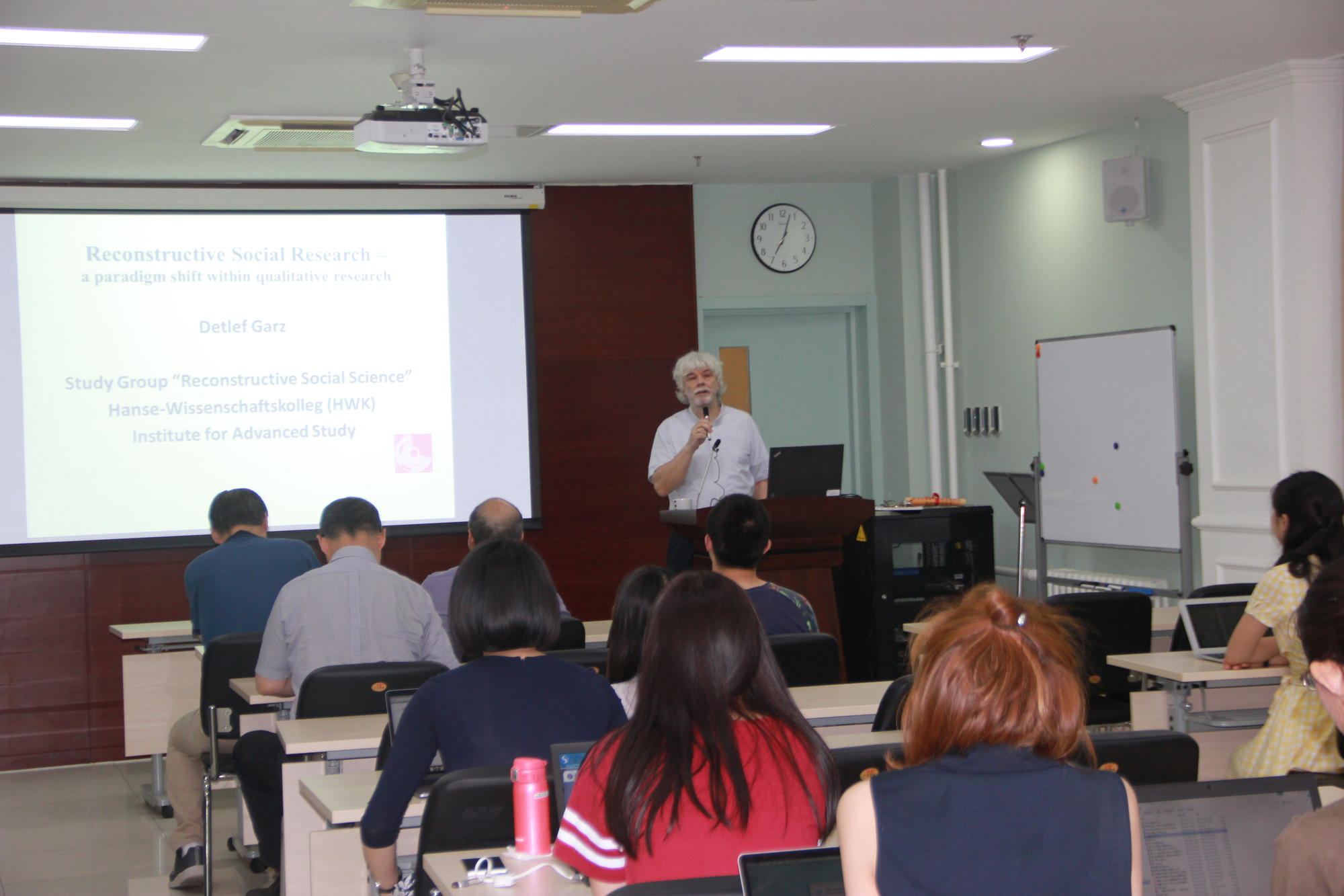 During the talk about reconstructive social research