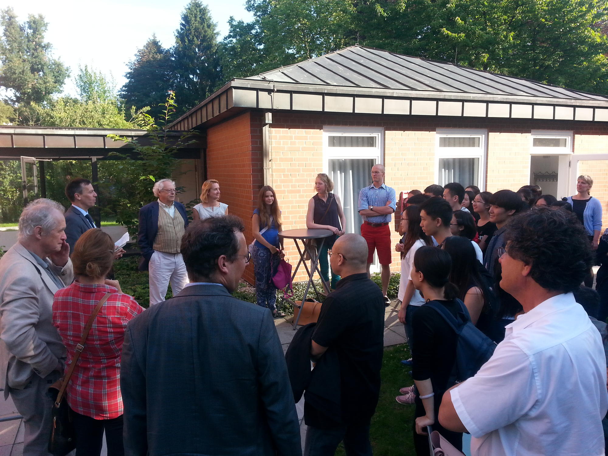 Prof. Dr. Klaus Mühlhahn, vice president of Freie Universität, welcoming the guests – to their delight also in Chinese.