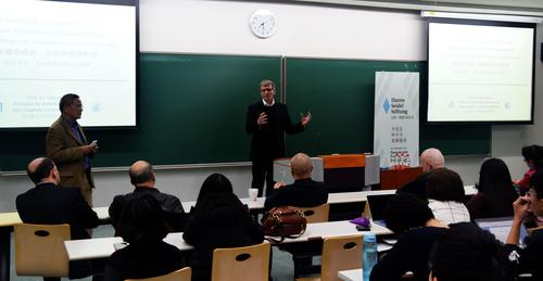 Prof. Struck during his presentation.