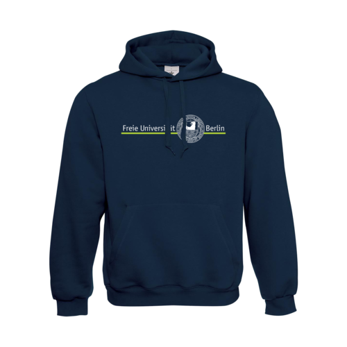 FU-Unishop: Kapuzensweater in navy mit Logo-Stick