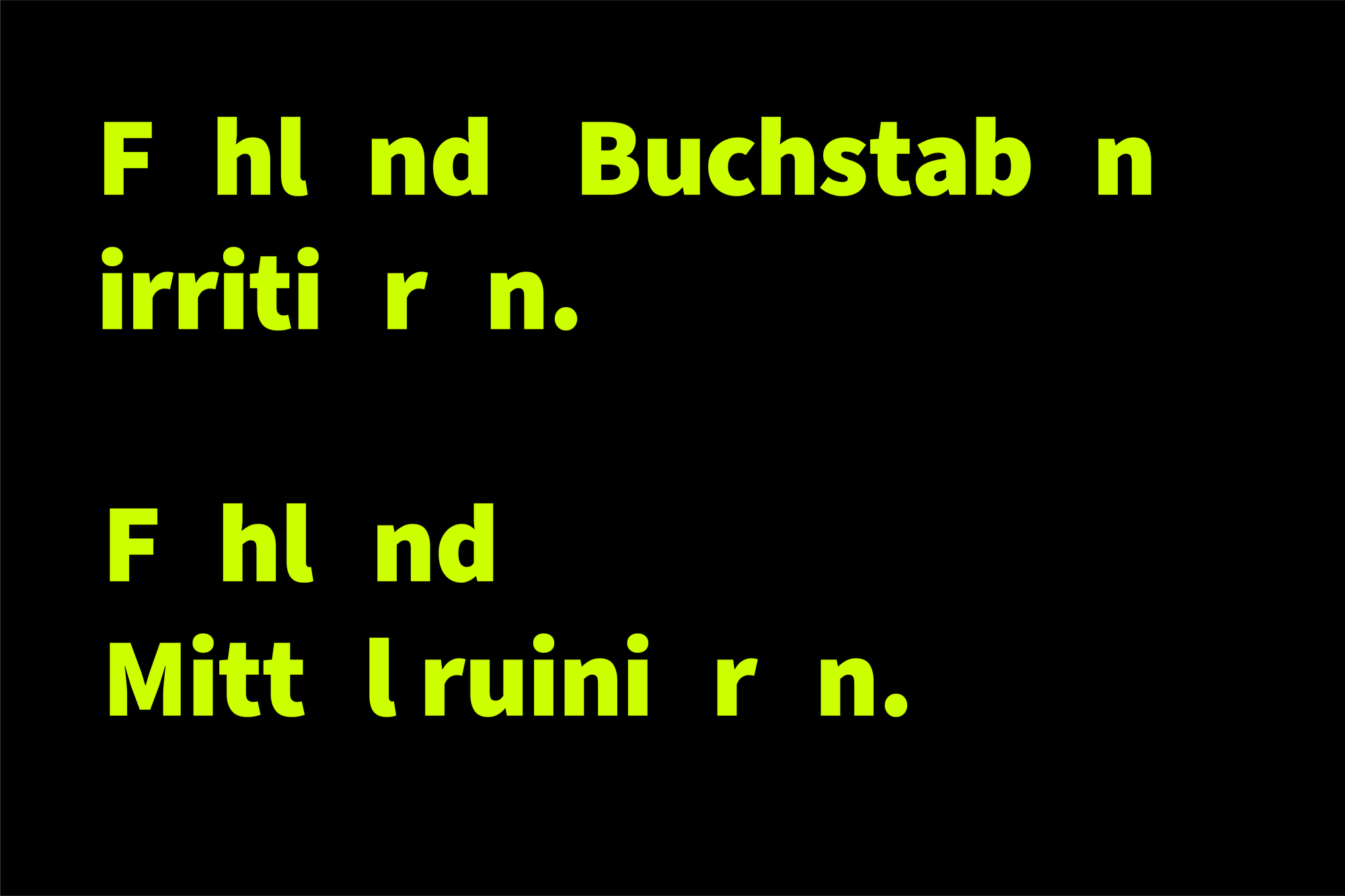 Woche ohne E