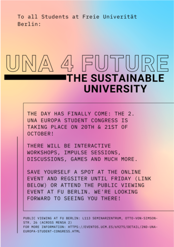 Una Europa Student Congress - Public Viewing at FUB