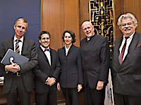 (v. l.): Dr. Martin Salm, Günter Saathoff, Prof. Dr. Ursula Lehmkuhl, Prof. Dr. Dieter Lenzen und Prof. Dr. Hans Ottomeyer.