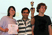Betreuerteam der FUmanoid-Fußballer bei der Preisverleihung der GermanOpen 2008