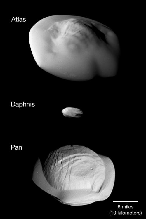 Die Ringmonde Atlas, Daphnis und Pan