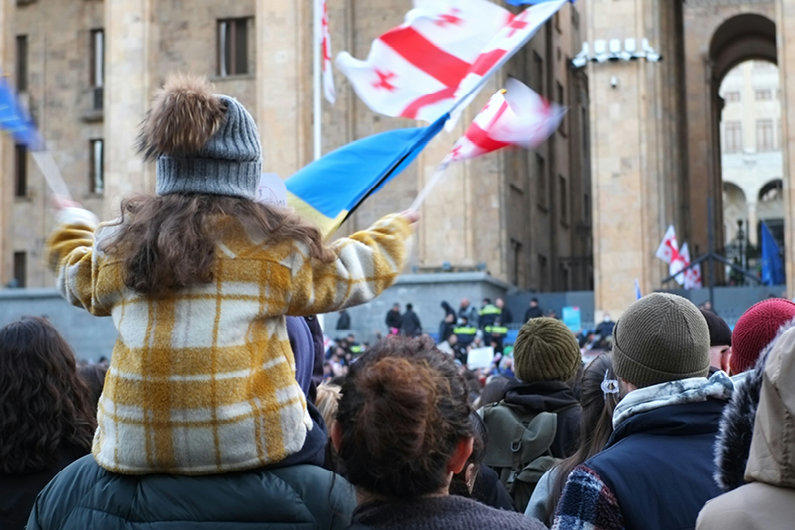 Pro-europäischer Protest in Georgien