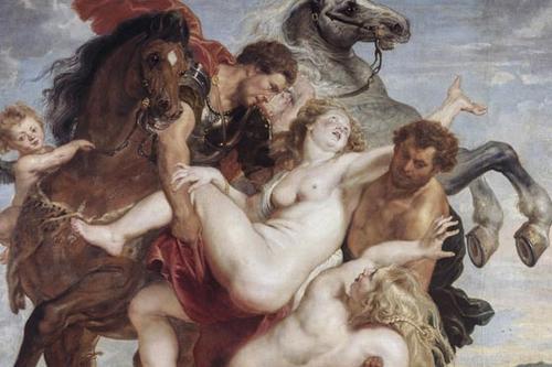 Der Raub der Töchter des Leukippos: Ein in verschiedenen Fassungen überlieferter antiker Mythos, den Peter Paul Rubens in seinem um 1618 entstandenen Gemälde interpretiert.