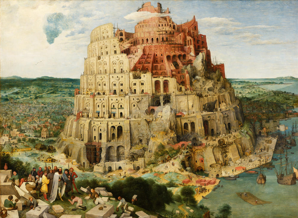 In der Bibel ist der Turmbau zu Babel Sinnbild menschlicher Hybris, eine Anmaßung, die Gott erzürnt. (Gemälde des niederländischen Malers Pieter Bruegel der Ältere, circa 1525 – 1569)