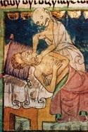Der Tod erw&uuml;rgt ein Pestopfer