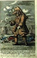 Pestarzt in Marseille, kolorierter Kupferstich und Radierung um 1720/1730