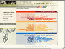 Hier geht?s lang: Inhaltsverzeichnis der ?Geschichte der Kunst im Wandel ihrer Funktionen?