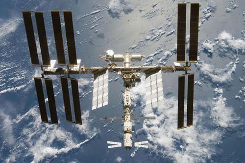 Die Internationale Raumstation ISS.