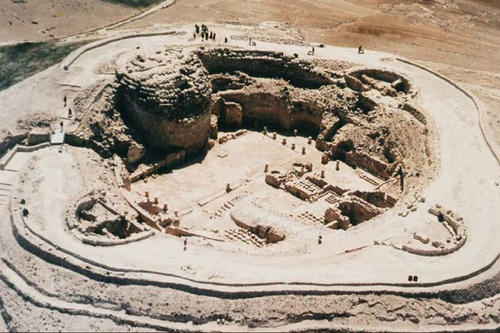 Ein Festungspalast circa acht Kilometer südlich von Jerusalem, wo jüngst der Forscher Ehud Netzer wohl das Grab des Herodes entdeckte.