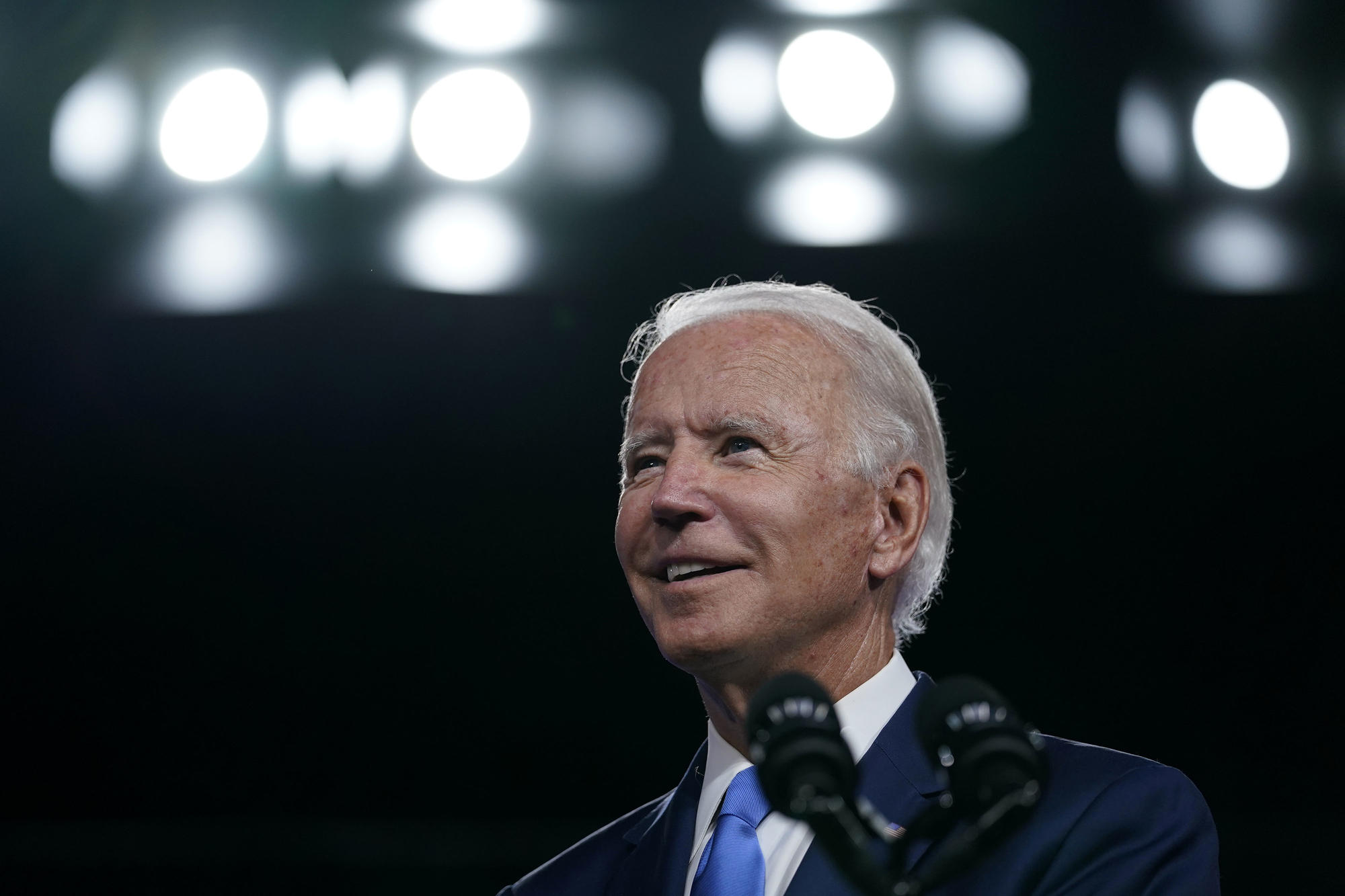 Blick nach vorn: Herausforder Joe Biden.