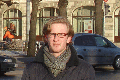 Hannfried Ulrich Leisterer während seinem Erasmus-Aufenthalt in Riga.