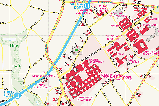 Lageplan für das Zentrum für Weiterbildung