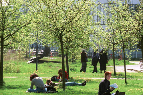 Auf dem Campus der Freien Universität