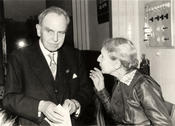 Otto Hahn und Lise Meitner bei der Einweihung des Hahn-Meitner-Instituts am 14. März 1959.