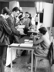 Mai 1967 - Urabstimmung an der Freien Universität  Berlin.