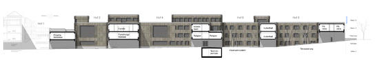 Entwurf der Holzfassade