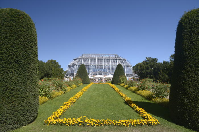 Das Große Tropenhaus ist der architektonische Höhepunkt des Botanischen Gartens.