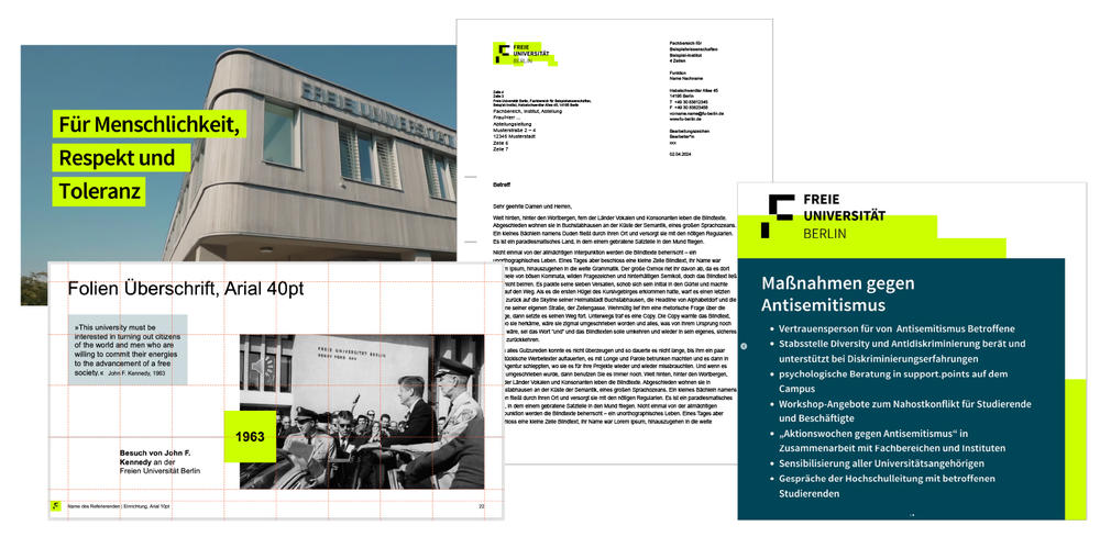 Beispiele für das Corporate Design in der Anwendung