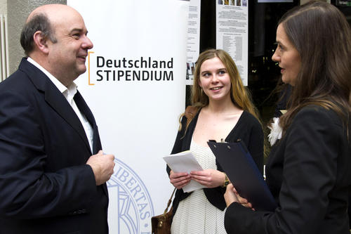 Schoalrship recipients and sponsors during the reception