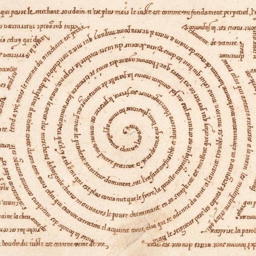 Micrographic Design in the Shape of a Labyrinth