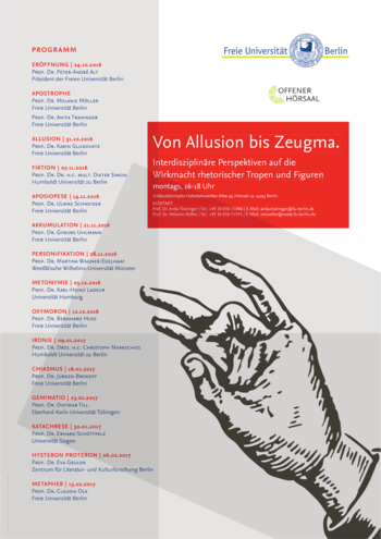 Offener Hörsaal: Von Allusion bis Zeugma