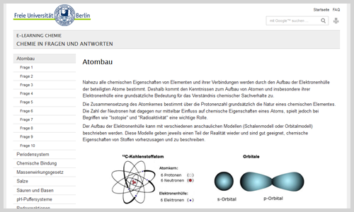 Chemie in Fragen und Antworten (Screenshot)