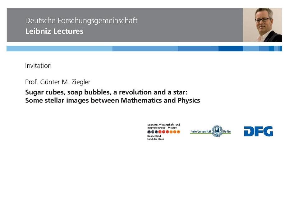 Einladung zur Lecture und dem Empfang