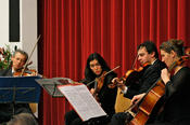 Das Streichquartett spielte Werke von Wolfgang Amadeus Mozart und Simon Laks.