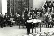 In Dahlem hält Kennedy seine zweite Rede an diesem Tag.