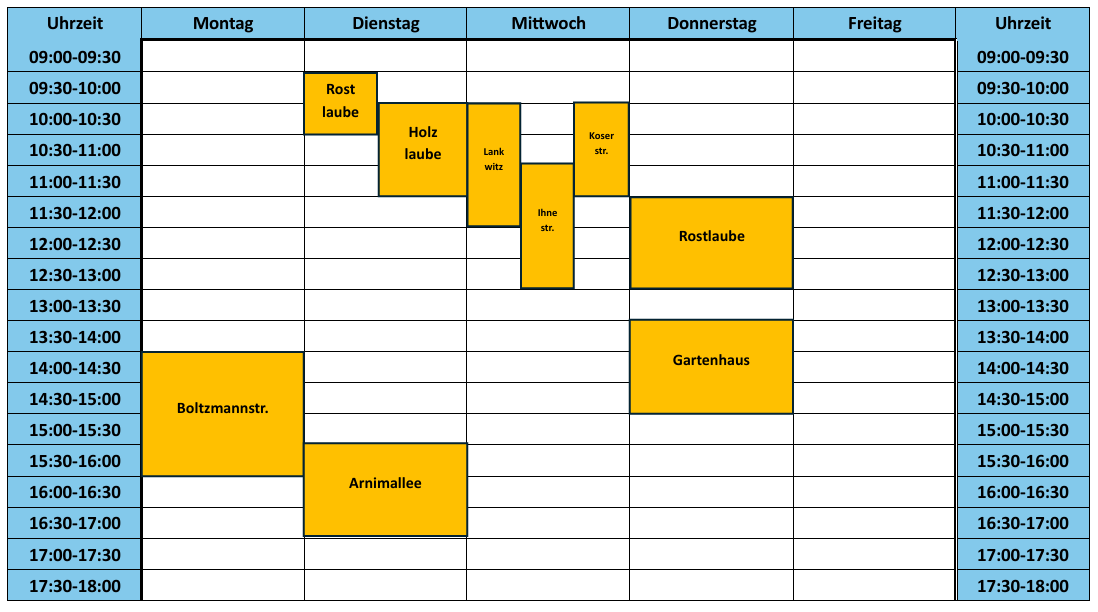 Stundenplan WiSe 2025/26