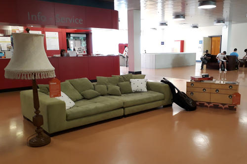 Wohnzimmer vor der Mensa