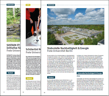 Stabsstelle Nachhaltigkeit Energie Sustain It Und Schuleruni Als Best Practice Beispiele In Netzwerk N Broschure Nachhaltigkeit Freie Universitat Berlin