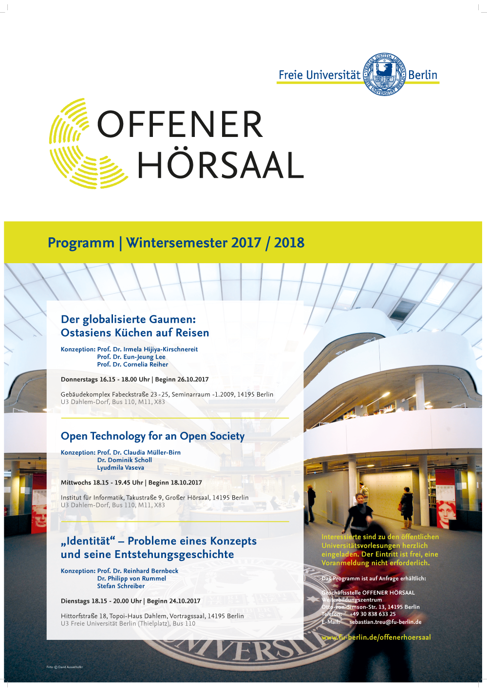 Vorlesungen: Der globalisierte Gaumen - Open Technology for an Open Society - "Identität" - Probleme eines Konzepts und seine Entstehungsgeschichte