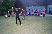 Feuer- und Trommelshow auf der Stromlosparty