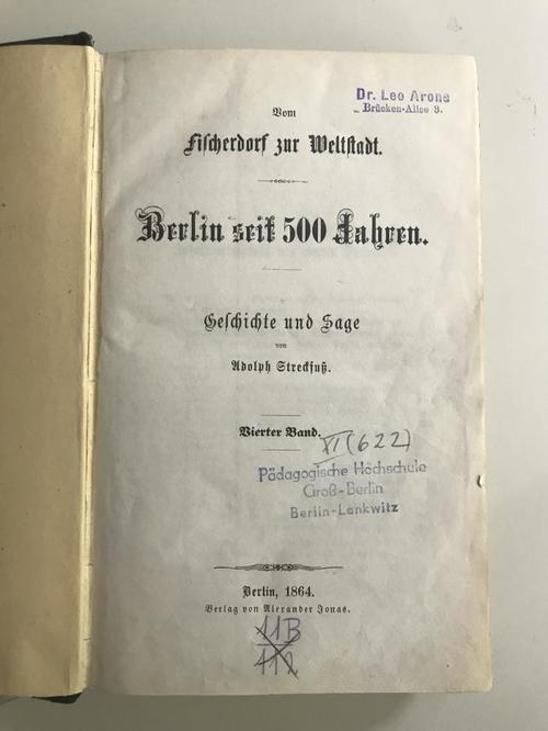 Provenienz Dr. Leo Arons