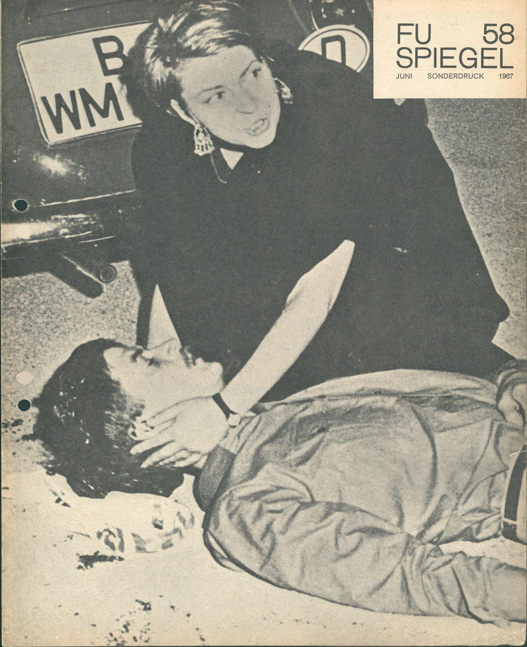 Deckblatt des FU-Spiegel Nr. 58, Sonderdruck zum 2. Juni 1967